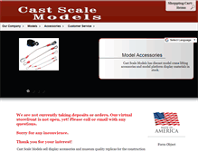 Tablet Screenshot of castscalemodels.com